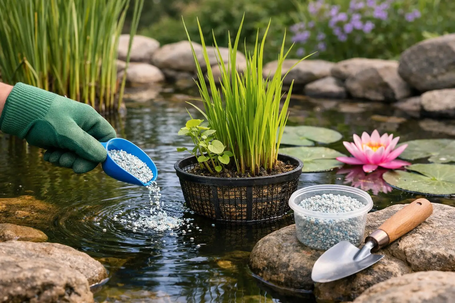 Vijverplanten correct bemesten in 7 stappen